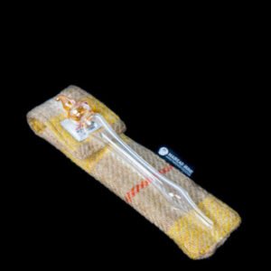 Angels Share Pocket Whisky Diluting Dropper In Yellow Harris Tweed Case