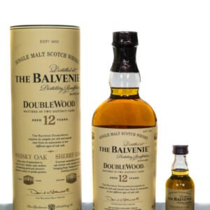 The Balvenie Aged 12 Years Doublewood Speyside Single Malt Scotch Whisky (700ml) PLUS Balvenie 14YO Miniature (50ml)