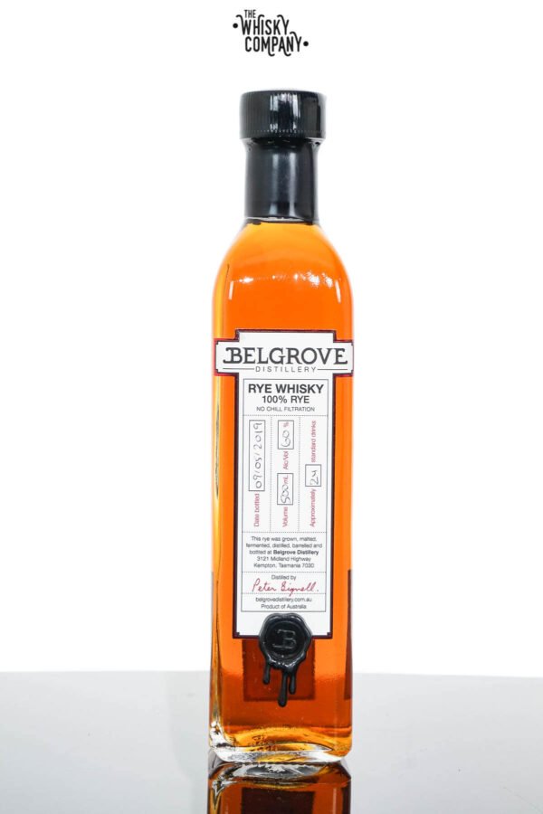 Belgrove Rye Pinot Cask Matured Australian Whisky (500ml)