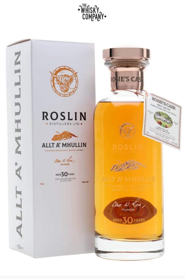 Allt A’Mhullin 1991 Ben Nevis Rosie’s Cask Aged 30 Years Highland Single Malt Scotch Whisky – Roslin Distillers Ltd
