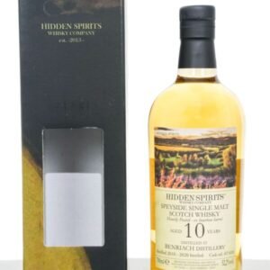 BenRiach 2010 Aged 10 Years Speyside Single Malt Scotch Whisky – Cask #AT1020 Hidden Spirits (700ml)