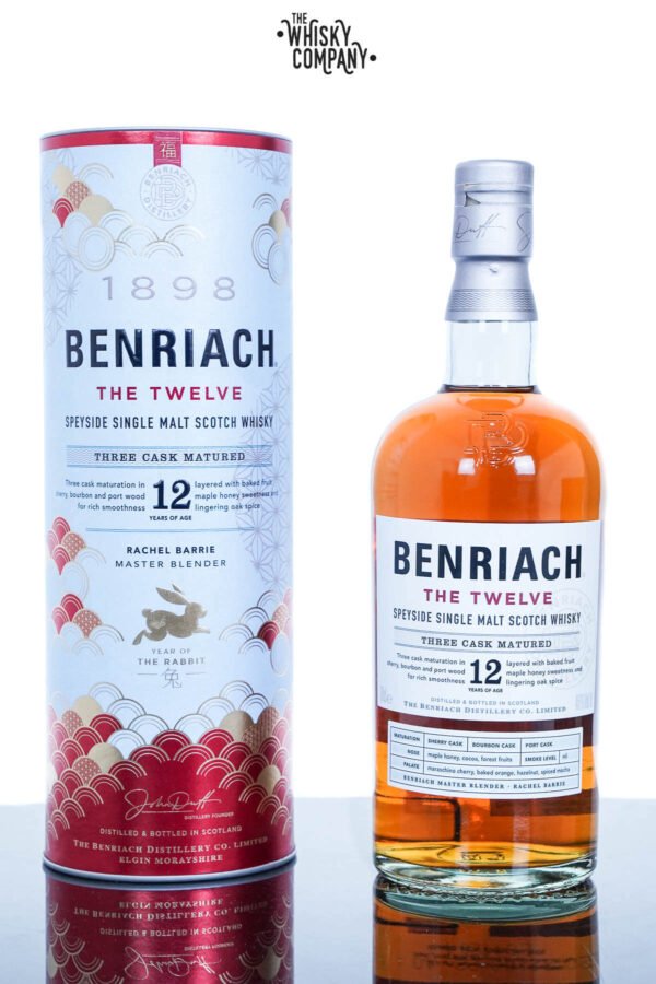 BenRiach The Twelve 12 Years Old Chinese New Year – Rabbit 2023 Edition Speyside Single Malt Scotch Whisky (700ml)
