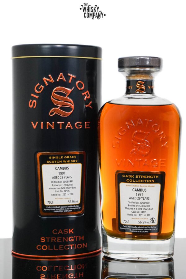 Cambus 1991 Aged 29 Years Single Grain Scotch Whisky – Signatory Vintage (700ml)