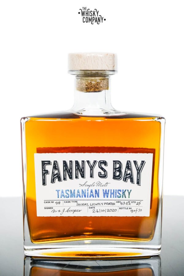 Fannys Bay Shiraz Wine Cask Matured Lightly Peated Tasmanian Single Malt Whisky – Barrel #98 (500ml)