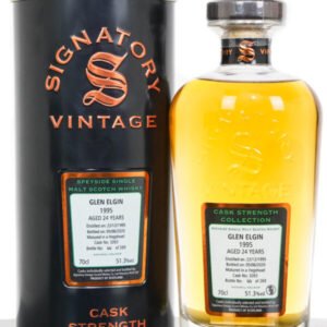 Glen Elgin 1995 Aged 29 Years Cask Strength Speyside Single Malt Scotch Whisky – Signatory Vintage (700ml)