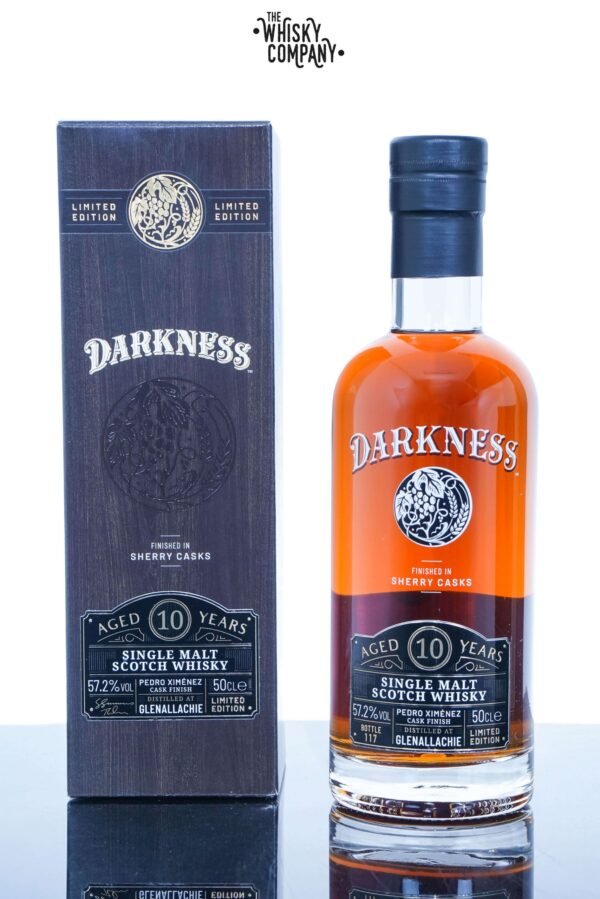 GlenAllachie Aged 10 Years Pedro Ximenez Sherry Finish Single Malt Scotch Whisky – Darkness (500ml)
