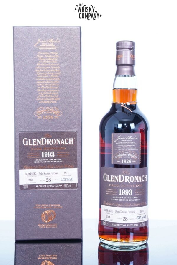 GlenDronach 1993 Aged 28 Years Single Malt Scotch Whisky – Batch 19 Cask No. 6871 (700ml)