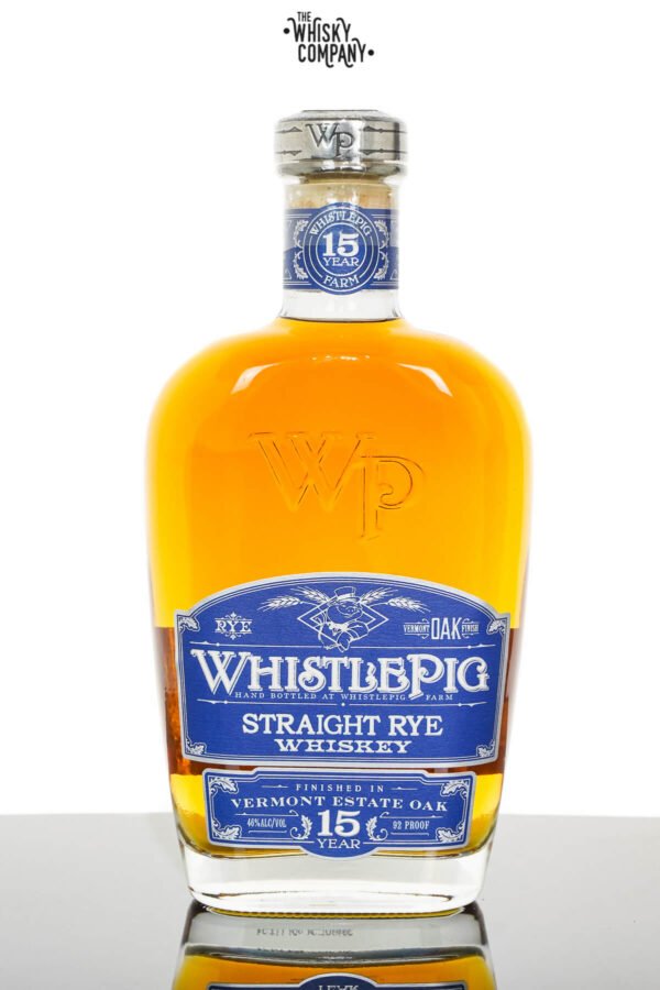 WhistlePig Aged 15 Years Finished In Vermont Estate Oak Straight Rye Whiskey (750ml)