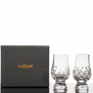 Glencairn Cut Crystal “Hatch” Two Whisky Tasting Glasses In Presentation Box