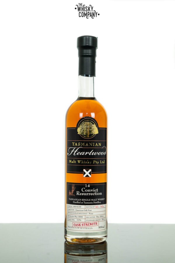 Heartwood 14 Years Old Convict Resurrection Tasmanian Single Malt Whisky (500ml)